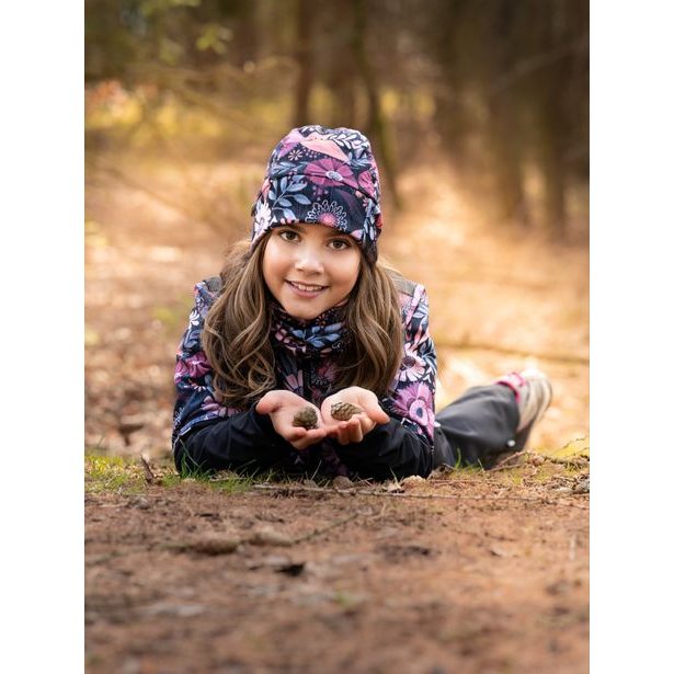 Unuo, Dětská čepice fleecová Sport, Kouzelné květiny