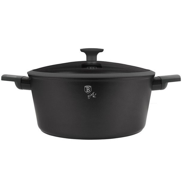 BERLINGERHAUS Kastrol s titanovým povrchem a poklicí 30 cm Antracit Collection BH-8133