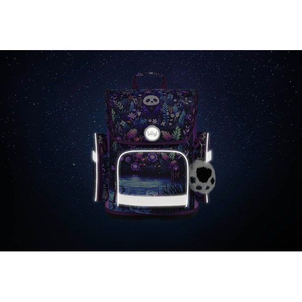 BAAGL SET 5 Ergo Jungle Panda: aktovka, penál, sáček, zástěra, peněženka