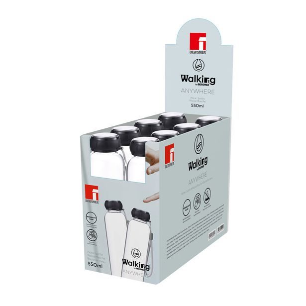 BERGNER Lahev skleněná přenosná s poutkem 550 ml BG-20120-BK