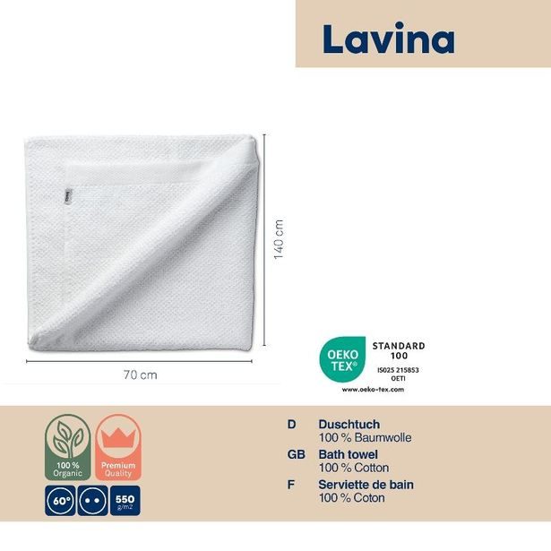 KELA Osuška Lavinia 100% bavlna bílá 70,0x140,0cm KL-23931
