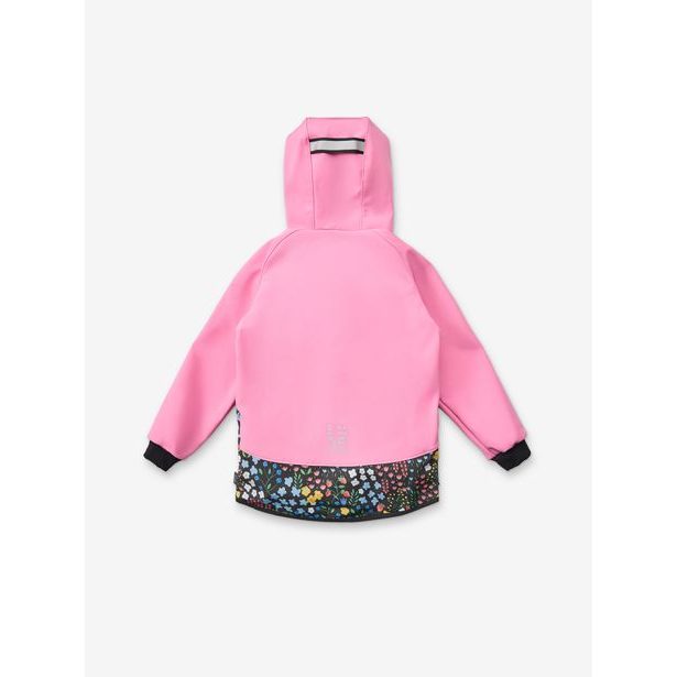 Dětská softshellová bunda s fleecem Basic, Růžová, Zahrada