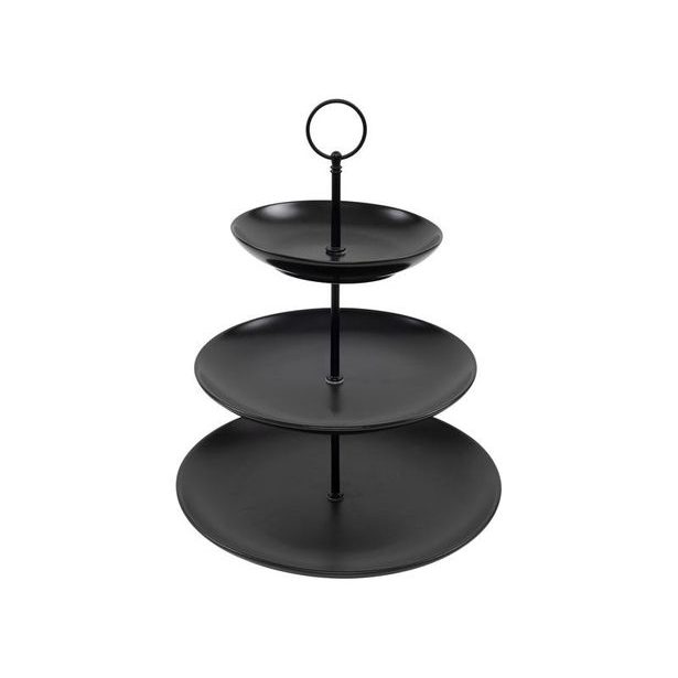 HIT ETAŽÉR NA CUKROVÍ 3 PATRA 16/21/26 CM, ČERNÁ_hamashop