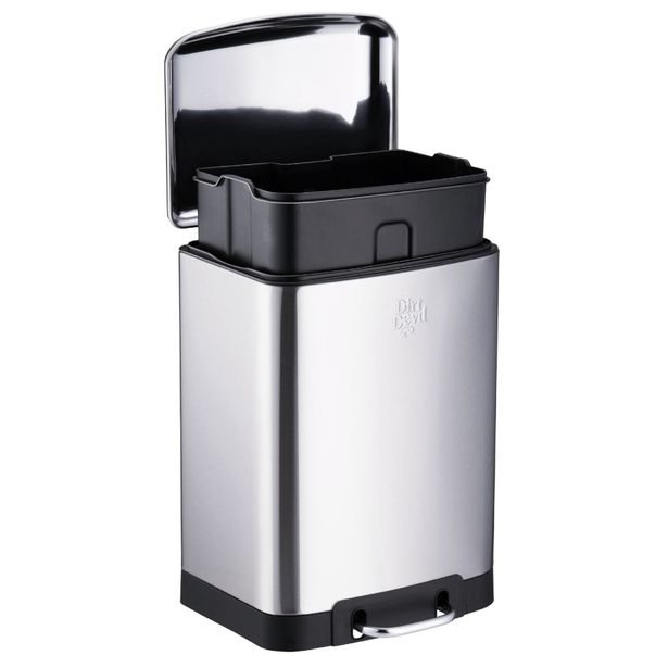 DIRT-DEVIL Odpadkový koš nášlapný 6 l tiché zavírání ED-249494