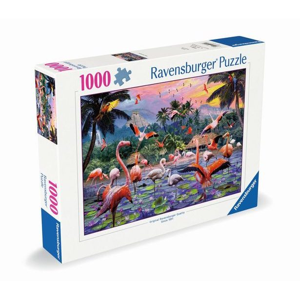 Růžoví plameňáci 1000 dílků