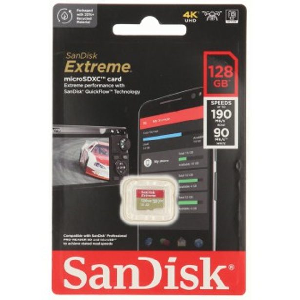 SanDisk microSDXC Extreme 128 GB (A2/ V30/ U3/ R190/ W90)