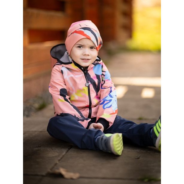 Unuo, Dětská čepice fleecová Sport, Meruňková, Fantazie