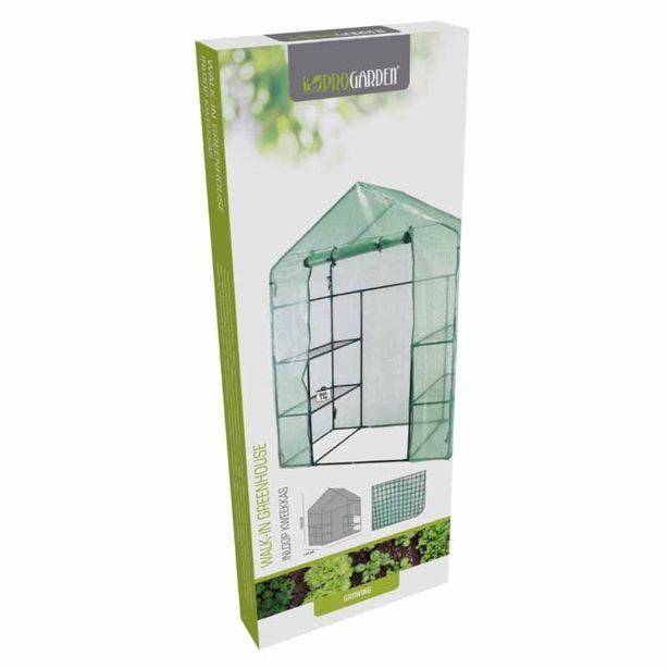 PROGARDEN Foliovník zahradní se vstupem a 4 policemi 143 x 73 x 195 cm KO-CE7000130