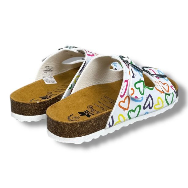 Dívčí pantofle LICO Bioline Heart weiss