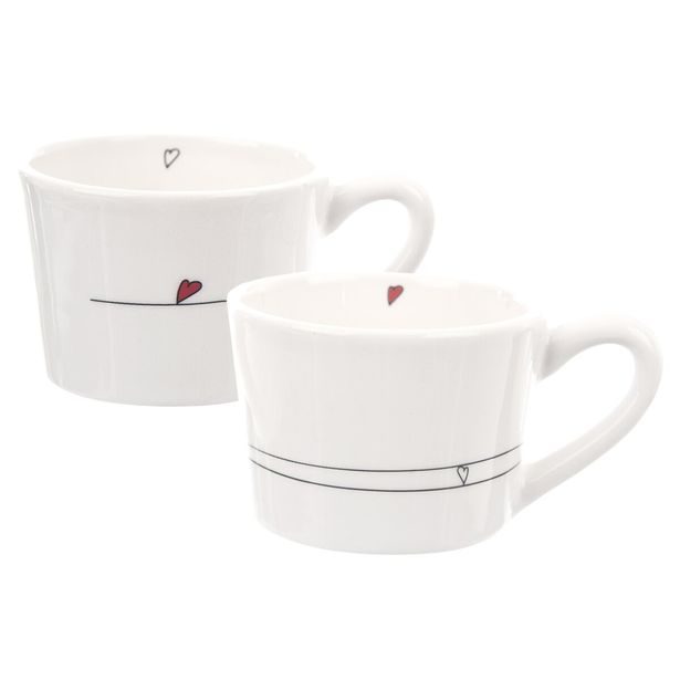 Hrnek SRDÍČKA linky 0,23 l 2 ks