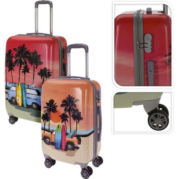 PROWORLD Kufr cestovní na kolečkách sada 2 ks motiv tropy KO-DG9001020