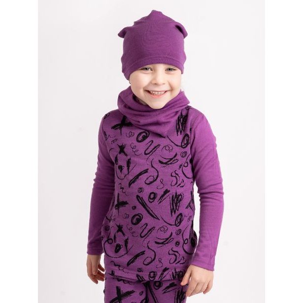 Unuo, Dětská merino čepice Homeless, Ostružinová