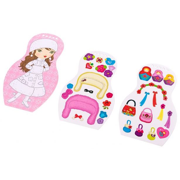 Oblékáme ruské panenky LENA - omalovánky Baagl