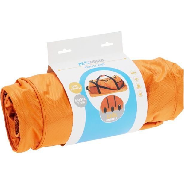 PROWORLD Cestovní taška na kolečkách 110 l oranžová KO-DG1000160