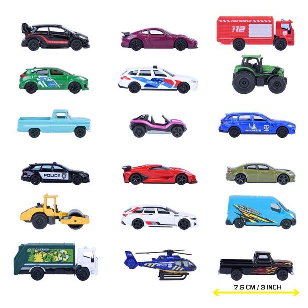 Autíčko kovové Street Cars, 18 druhů