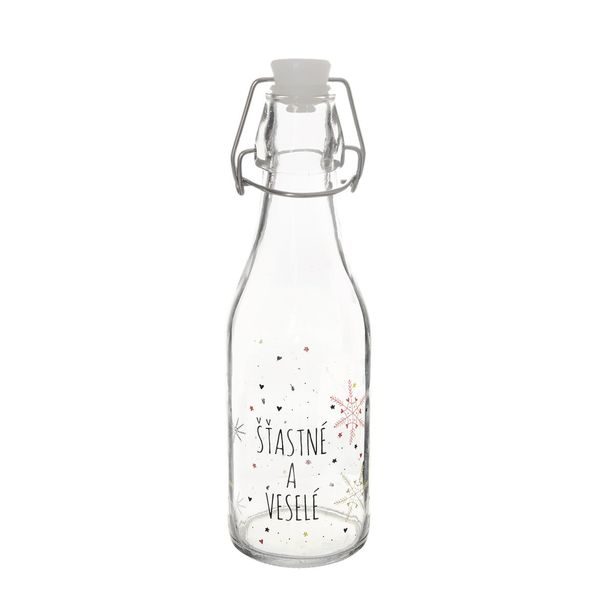 Láhev s klip utávěrem VLOČKA 0,52 l