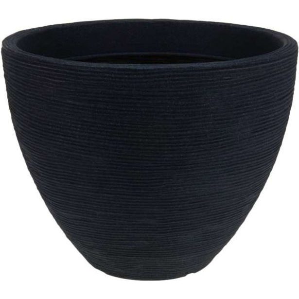 EXCELLENT HOUSEWARE Květináč žebrovaný 40 x 31 cm antracit KO-Y54191280