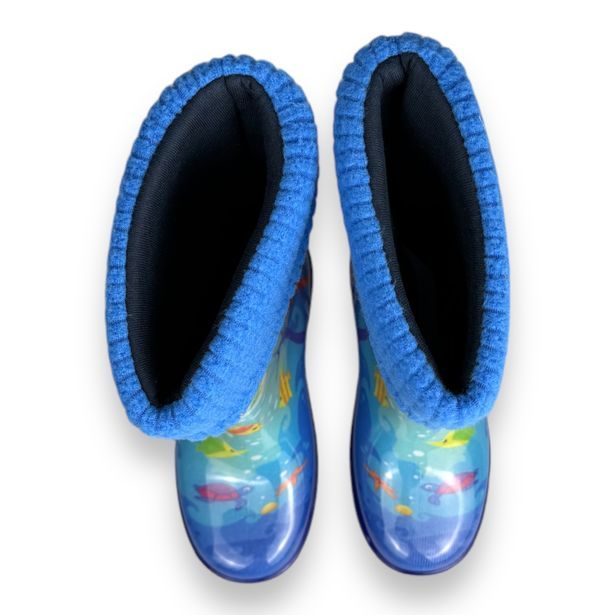 Dětské zateplené holínky Demar HAWAI LUX EXCLUSIVE - oceán