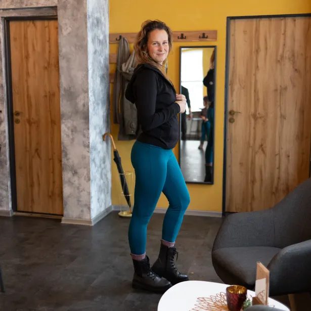 ESITO Dámské zateplené legíny Warmkeeper Petrol - petrolejová