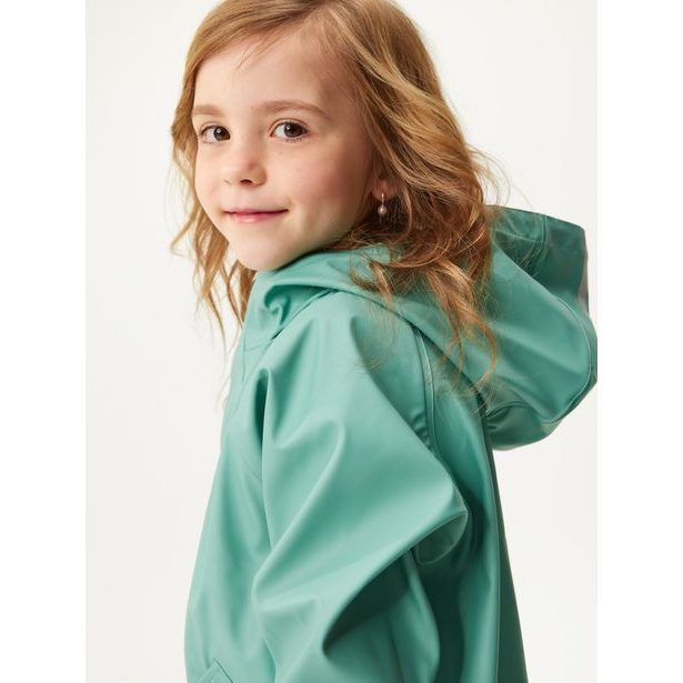 Unuo Dětská nepromokavá bunda bez zateplení, Zelená