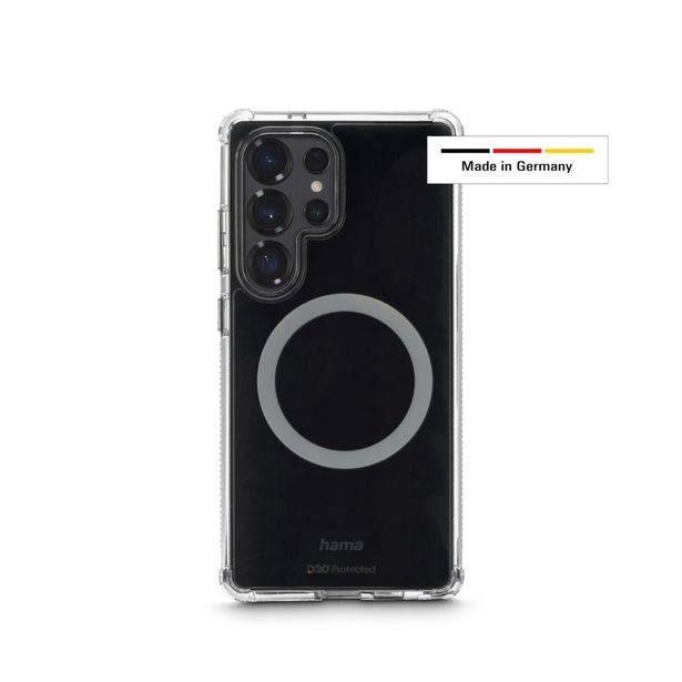 Hama Extreme Protect, kryt pro Samsung Galaxy S25 Ultra, magnetický, D3O®, nežloutne, průhledný