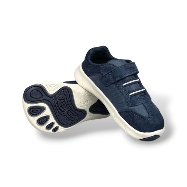 Geox Foot-Run – Modré chlapecké barefoot tenisky