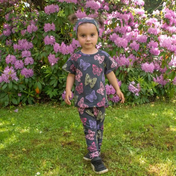 ESITO Tričko s krátkým rukávem Butterfly - šedá