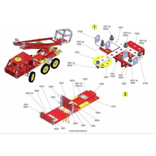 Merkur Fire Set, 708 dílů, 20 modelů
