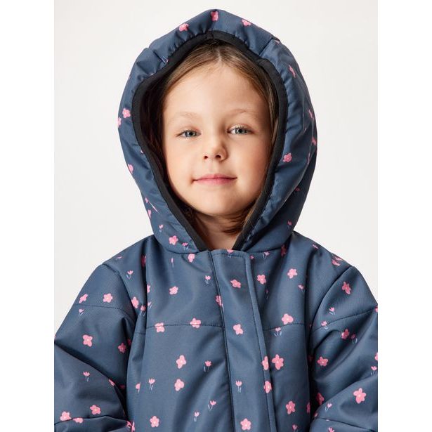 Unuo, Batolecí zimní kombinéza Polar, Černá, Květiny