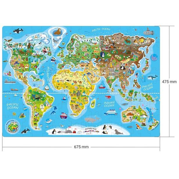 Puzzle - Mapa světa, 160 ks – AN