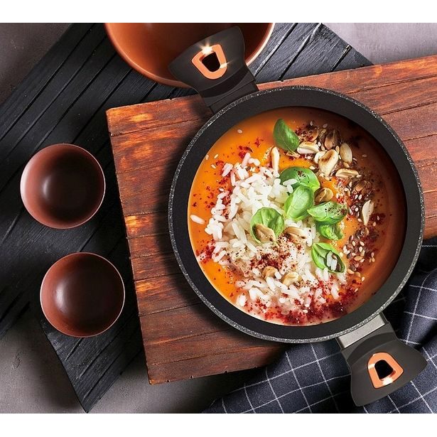 BERLINGERHAUS Kastrol s poklicí s mramorovým povrchem 20 cm Black Rose Collection BH-1641