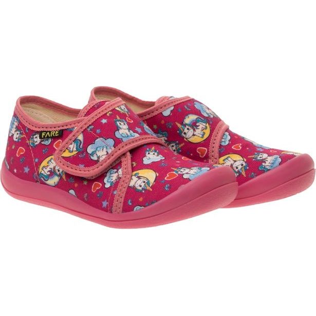 Dívčí papuče na suchý zip Fare - Jednorožec