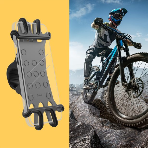 Hama Flexible, držák mobilu na řídítka jízdního kola, pro zařízení s šířkou 6-8 cm a výškou 13-15 cm
