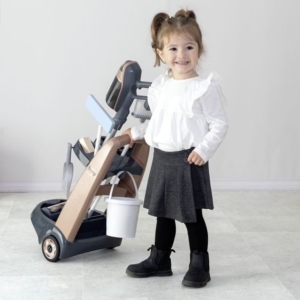 Vozík pro malou uklízečku s tyčovým vysavačem Rowenta