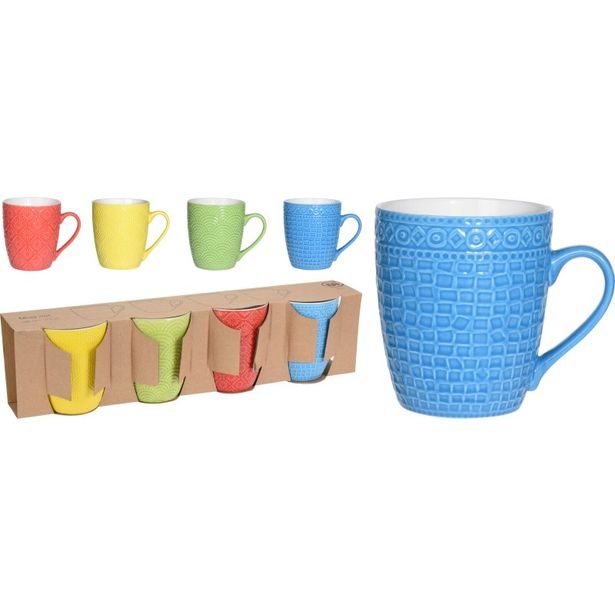 EXCELLENT HOUSEWARE Hrnek sada 4 ks porcelánový 380 ml KO-Q96000040