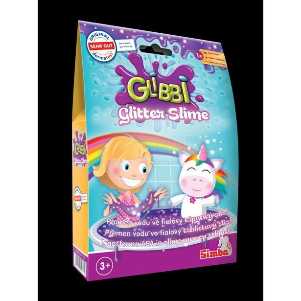 Glibbi Glitter Slime sliz fialový třpytivý, DP10
