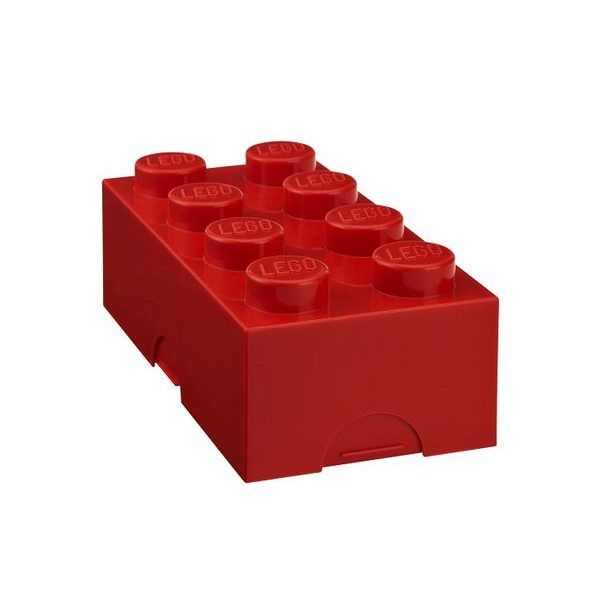 LEGO box na svačinu 100 x 200 x 75 mm - červená