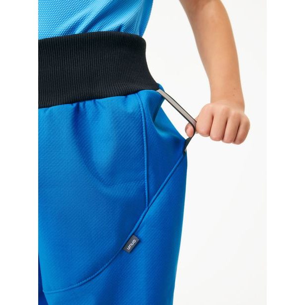 Dětské softshellové kalhoty s beránkem Light, Modrá