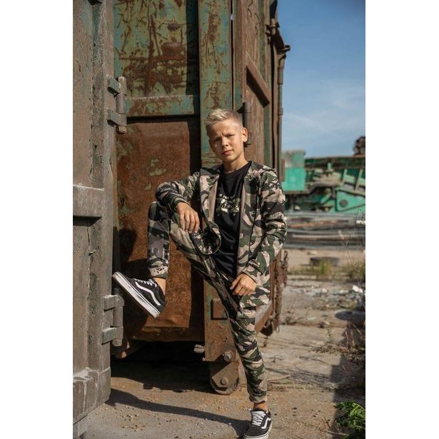 Dětské kalhoty BAGGY ARMY maskáč