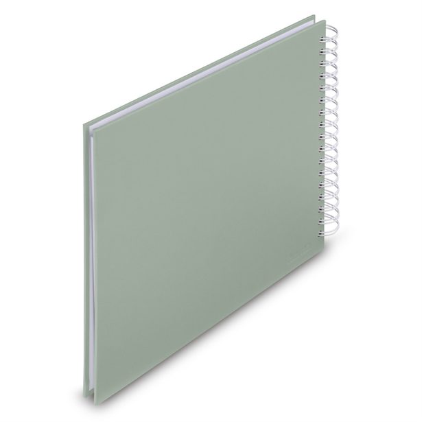 Hama album klasické spirálové FINE ART 28x24 cm, 50 stran, sage, bílé listy