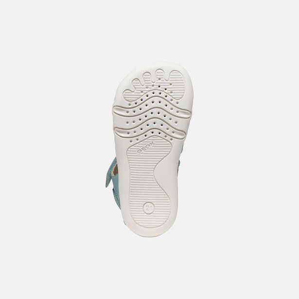 Tyrkysové dívčí barefoot sandály Geox Sandal Steppieup