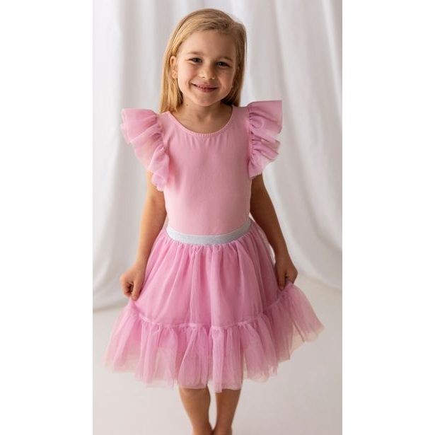 Dívčí sukýnka Princess Lily Grey růžová