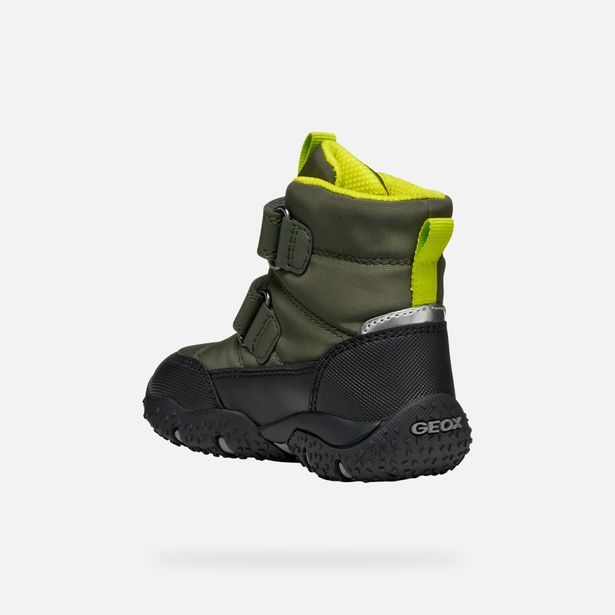 Khaki chlapecké boty pro první krůčky Geox Baltic Boy B ABX