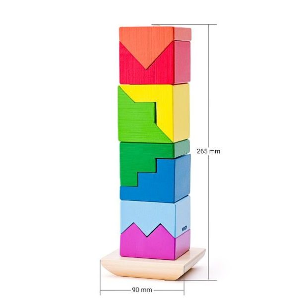Skladacia veža farebná - hlavolam
