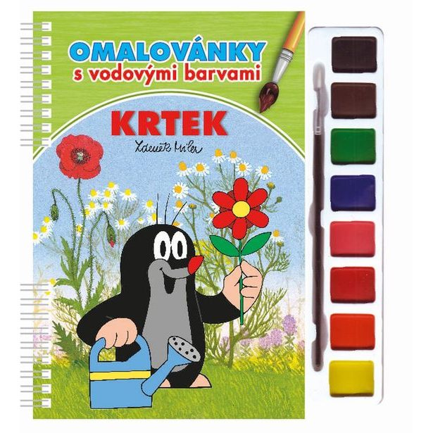 Omalovánky s vodovými barvami a štětcem - Krtek 3