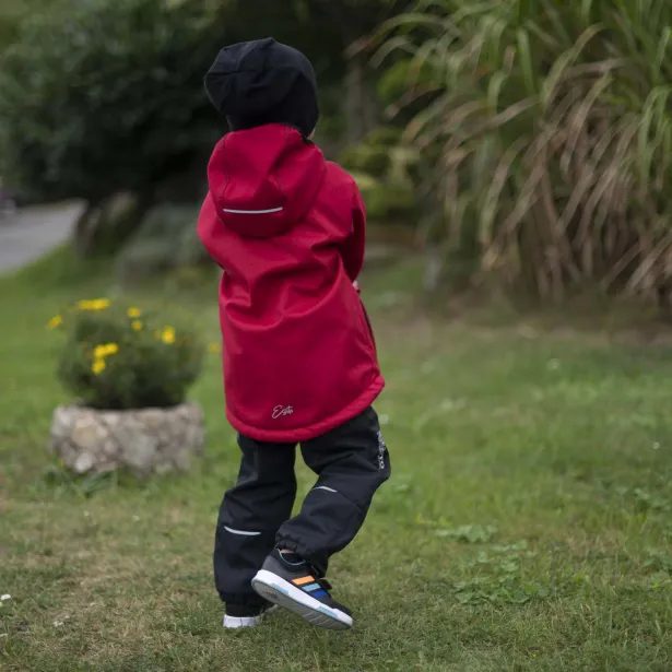 ESITO Dětská zimní softshellová bunda s beránkem Red