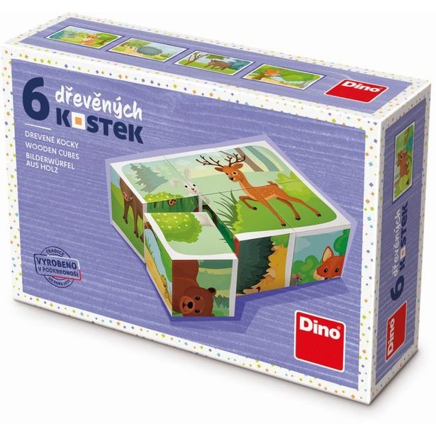 LESNÍ ZVÍŘÁTKA 6 Dřevěné kostky