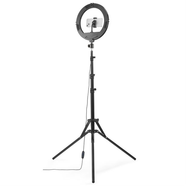 Hama SpotLight Steady 120 III, kruhové LED světlo 12" pro telefon, Bluetooth spoušť, stativ