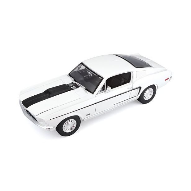Maisto Maisto - 1968 Ford Mustang GT Cobra Jet, bílá, 1:18