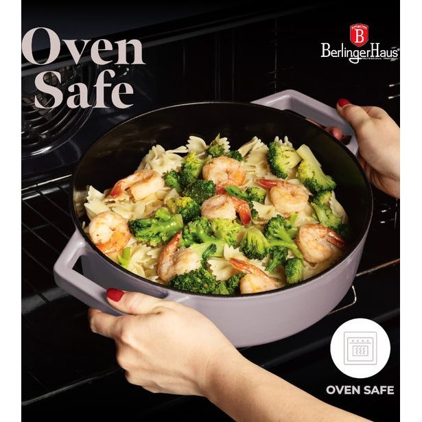 BERLINGERHAUS Pekáč litinový s poklicí 26 cm Taupe Collection BH-6527